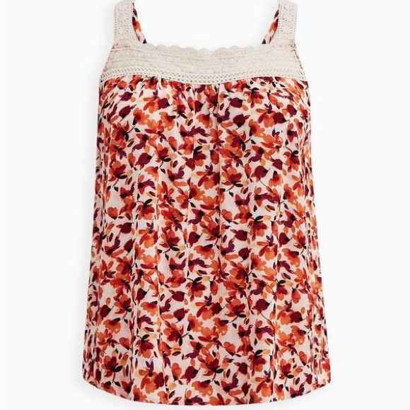 NWT Torrid Gauze Crochet Detail Tank - Picture 2 of 10